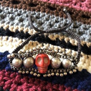 Day of the Dead Sugar Skull Adjustable Bracelet